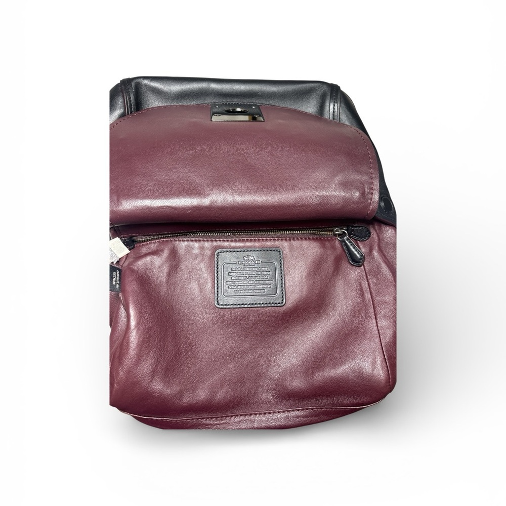 Coach Black Floral Appliqué Shoulder Bag with Gunmetal Hardware - Picture 4 of 9
